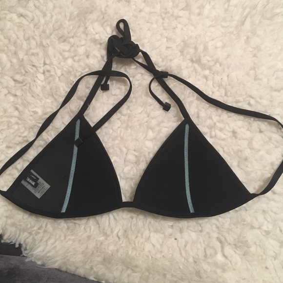 TRIANGL blue/black bikini top - Picture 2 of 4